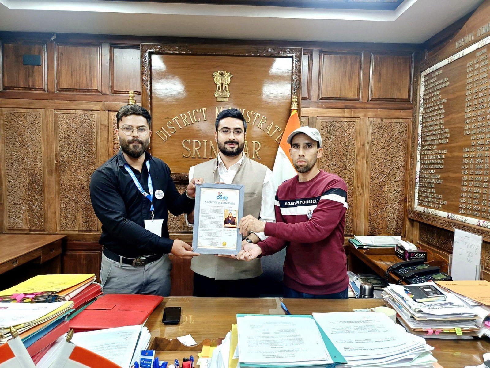 Care Foundation and Charitable Trust Youth President Umair Ashraf Meets DC Srinagar to Discuss Drug Menace