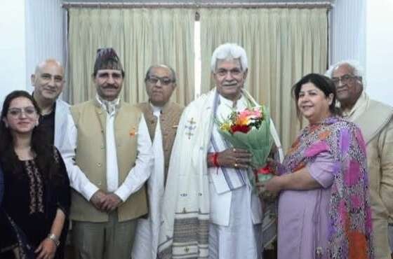 Gandhi Global Family Delegation Calls on LG Manoj Sinha